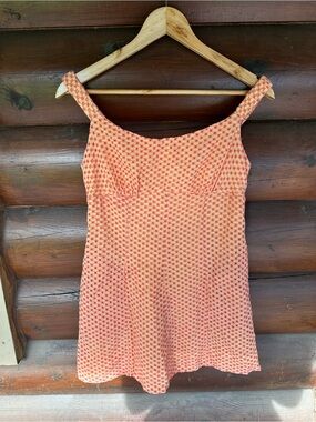Free People Berry Kiss Off-The-Shoulder Mini Dress In Peach